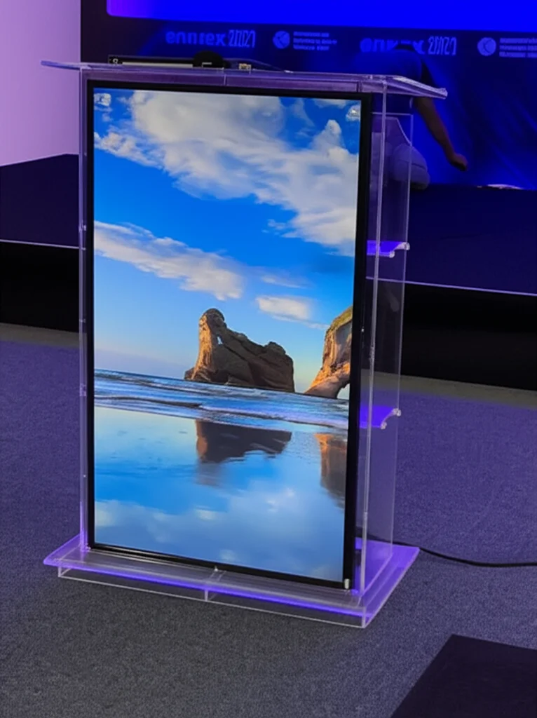 Locação de púlpito interativo digital com tela de LED